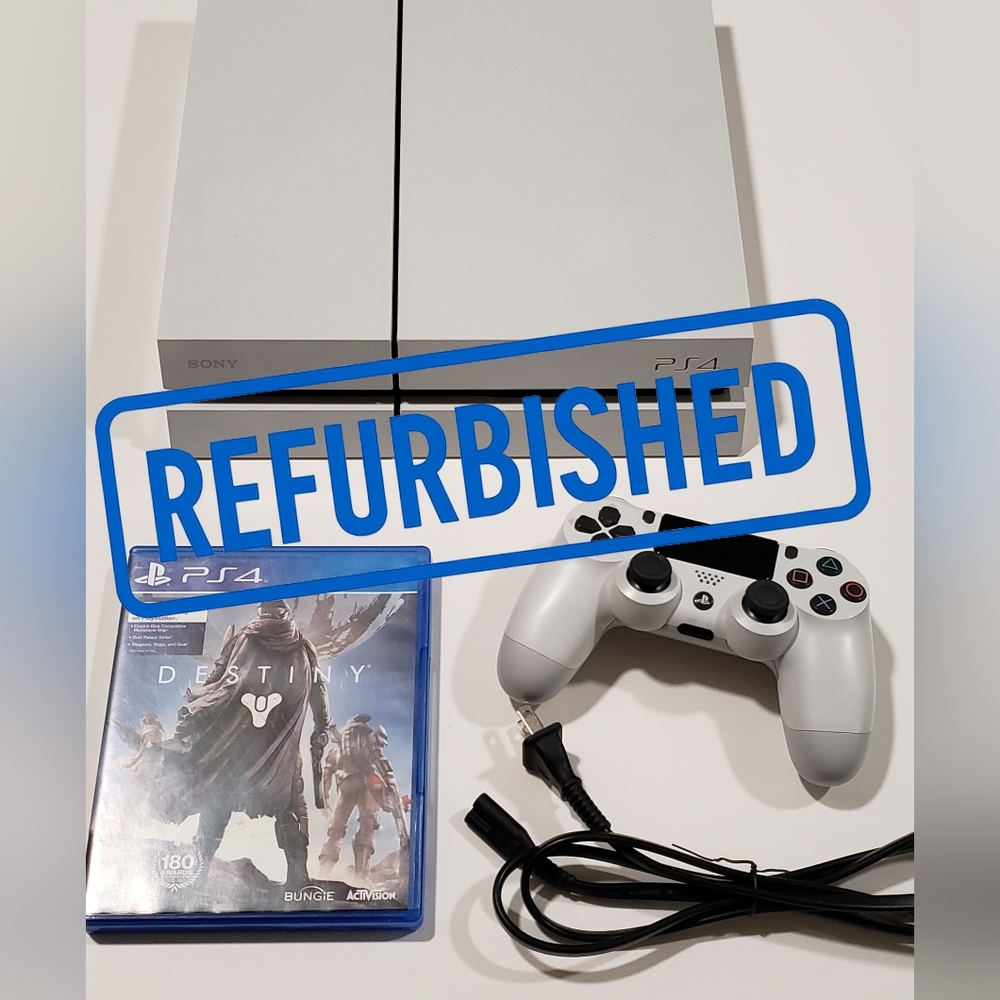 PS4 Glacier White 500GB Console (Refurbished) Sony PlayStation 4 & Dualshock 4